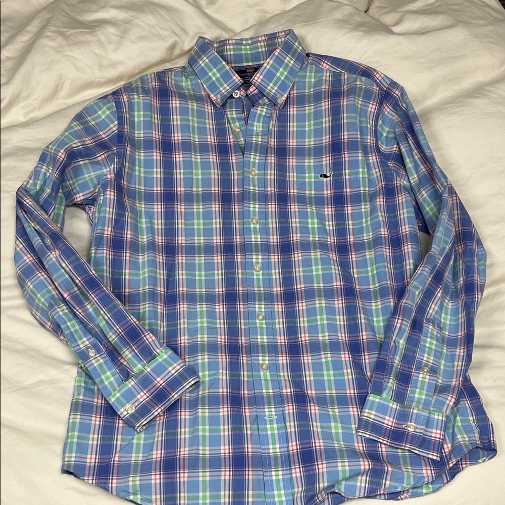 Vineyard Vines Men's Multicolor Plaid Shirt - Picture 3 of 3